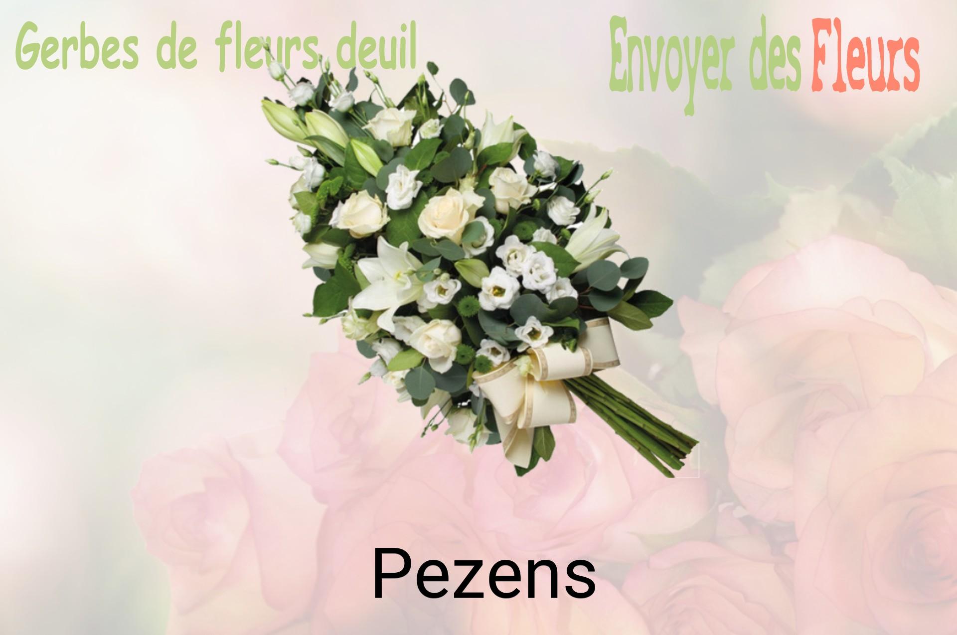 Gerbe de fleurs de deuil livrée à Pezens